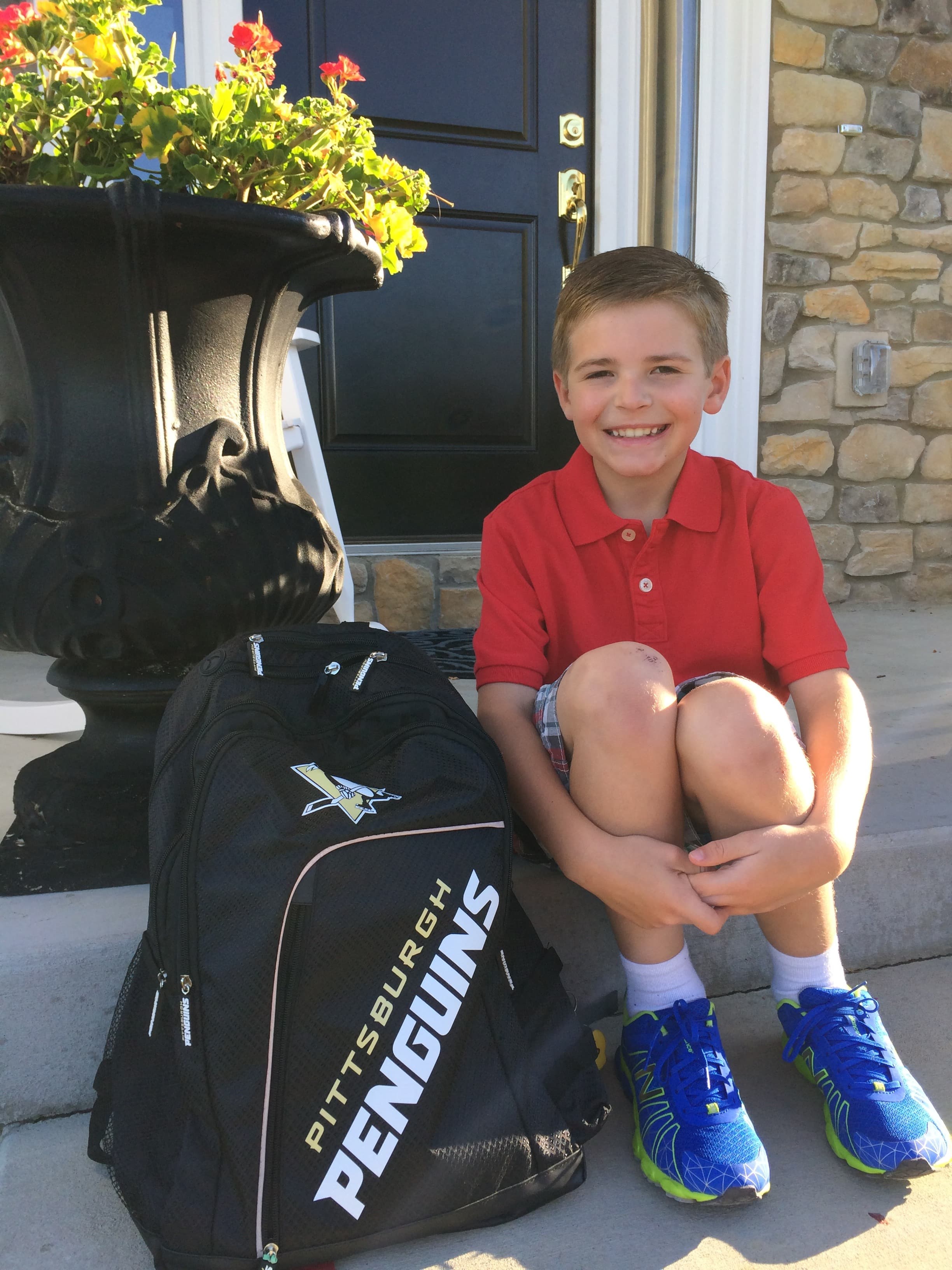 Luca, age 10, on the first day of 3rd grade, the age when reading struggles typically become impossible to ignore